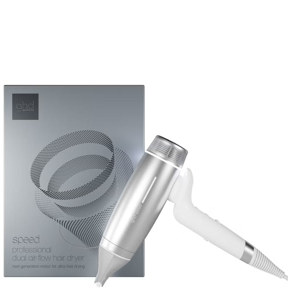 GHD Speed Hair Dryer in Silver White