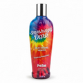 Colorful bottle of ProTan Smashingly Dark bronzer on a white background